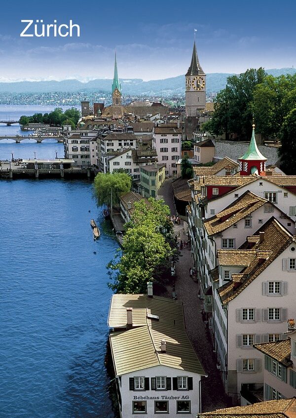 Postkarte · Zuerich · Limmat · Fraumuenster Stpeter